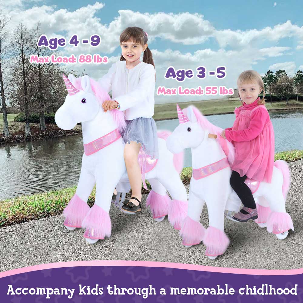 pink unicorn ride on toy 5
